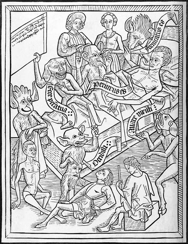 Figure 1. “Temptation to Despair,” Ars moriendi, Germany 1466.Library of Congress