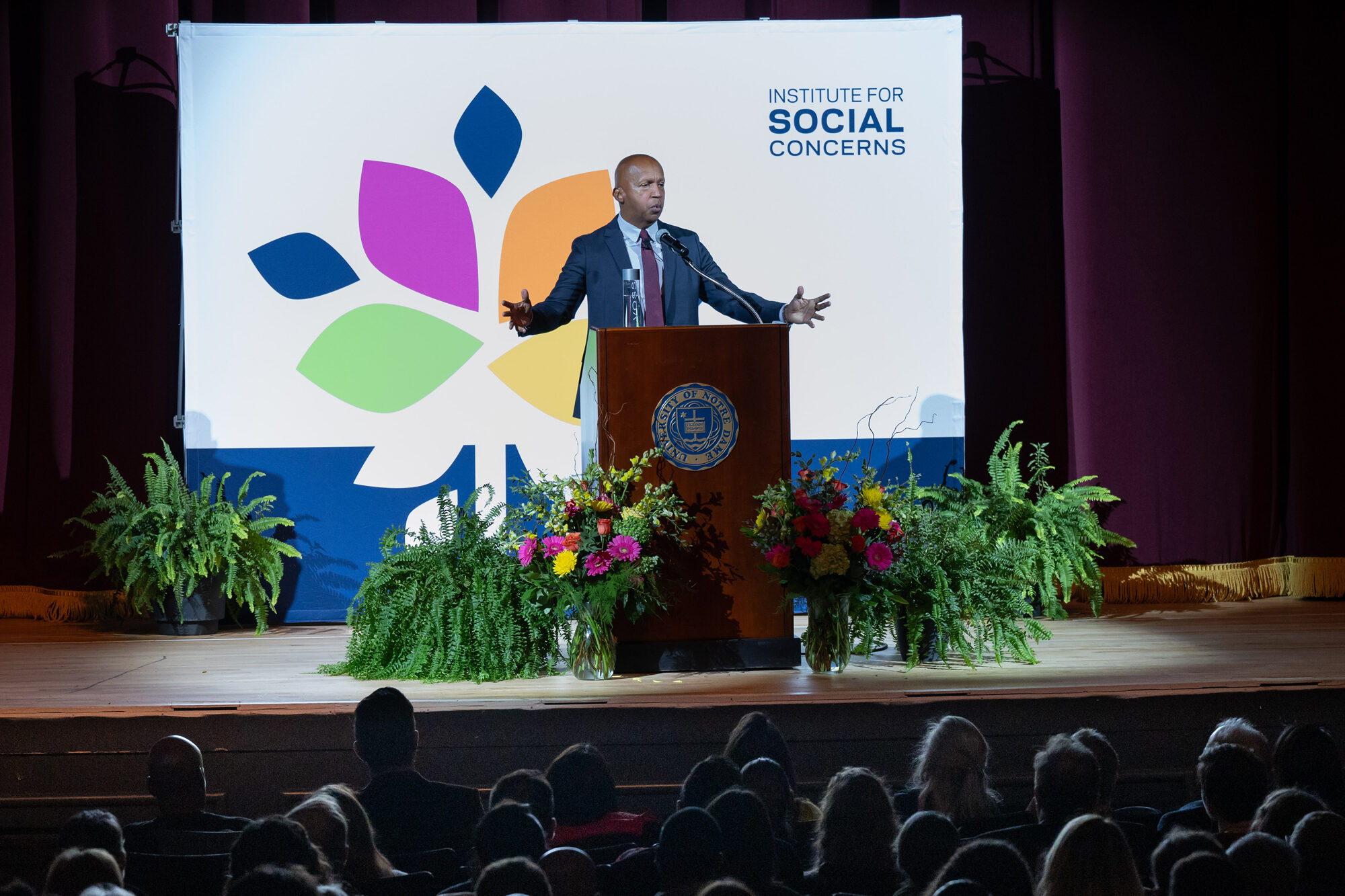 Bryan Stevenson on stage at the Morris Center