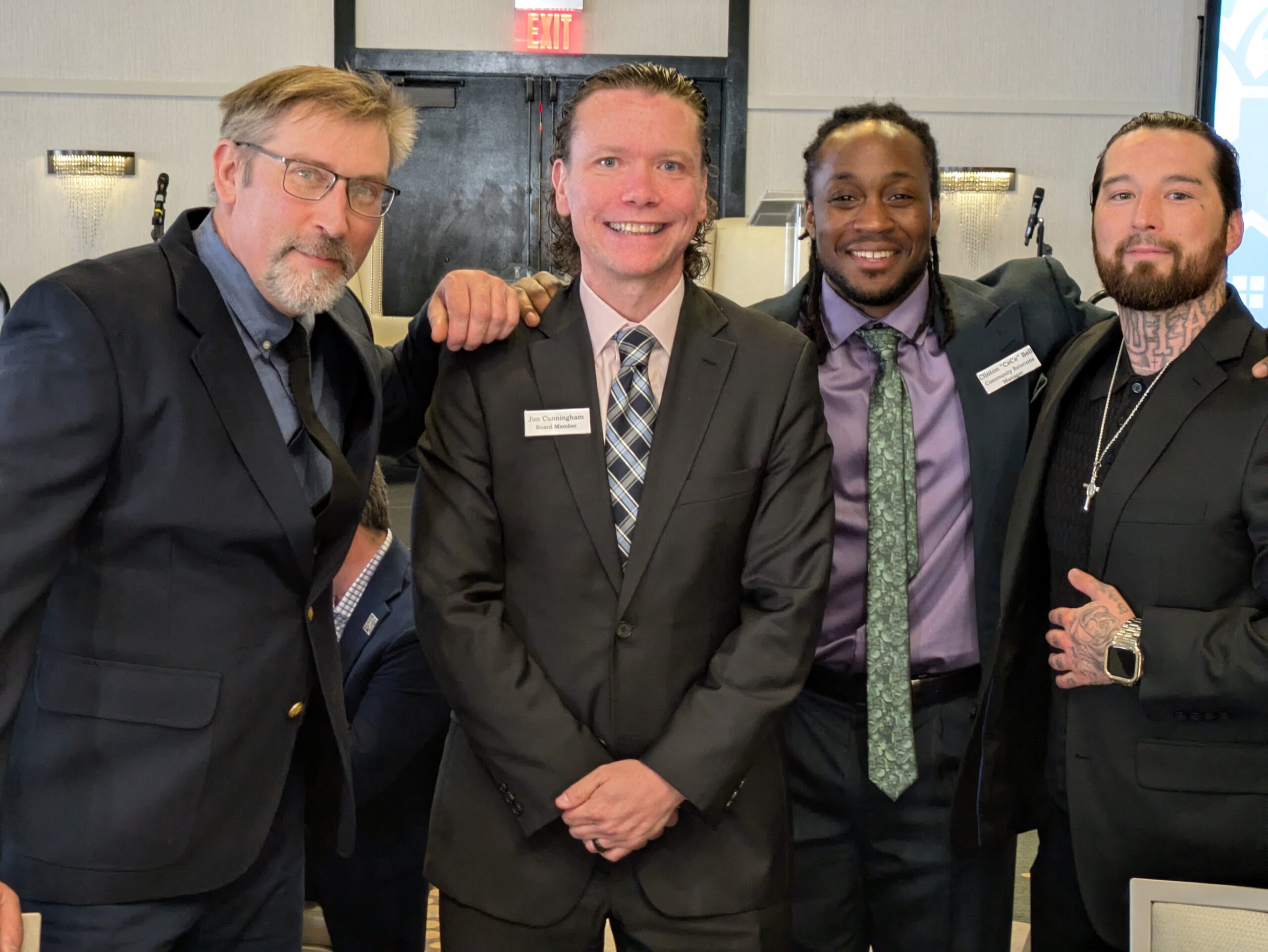 Left to right, Michael Chaney, Jim Cunningham, Clinton Bell, and DanielScarpinato